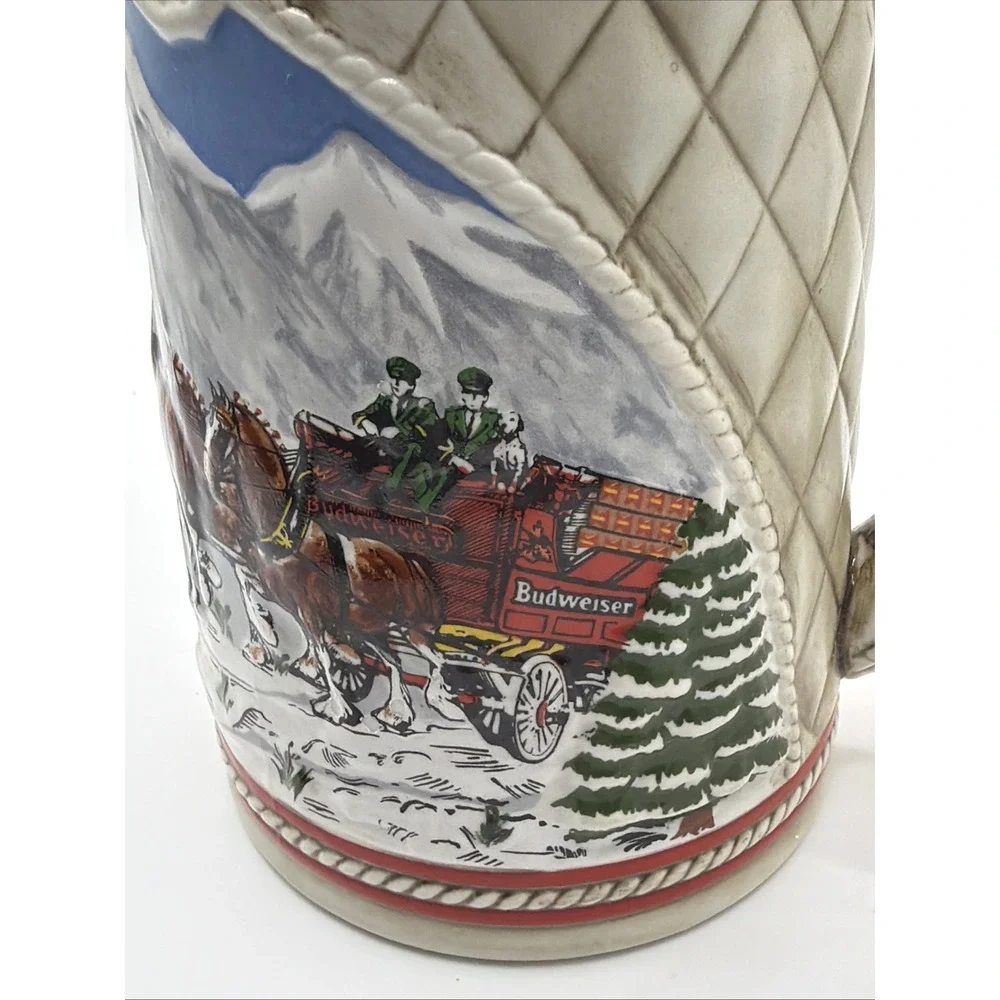 Budweiser 1985 Holiday Beer Stein Limited Edition 